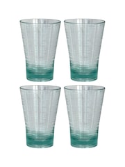 Summerhouse Clear Set of 4 Recycled Look Tumblers - Image 2 of 2