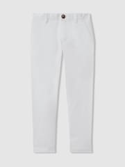 Reiss White Pitch 3-9 yrs Slim Fit Casual Chinos - Image 2 of 4