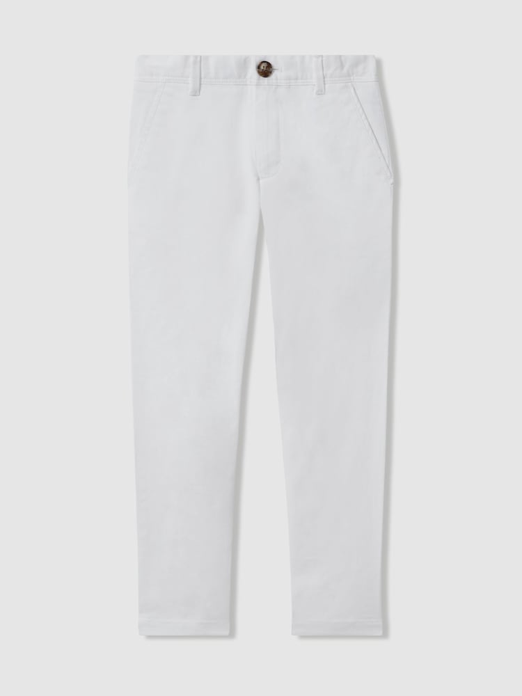 Reiss White Pitch 3-9 yrs Slim Fit Casual Chinos - Image 2 of 4 Reiss White Pitch 3-9 yrs Slim Fit Casual Chinos - Image 2 of 4