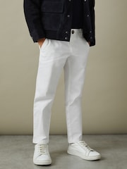 Reiss White Pitch 3-9 yrs Slim Fit Casual Chinos - Image 3 of 4