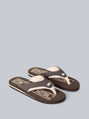 Animal Brown Mens Jekyl Flip Flops - Image 1 of 4