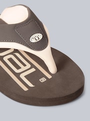 Animal Brown Mens Jekyl Flip Flops - Image 3 of 4