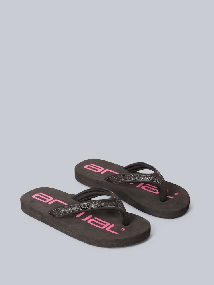 Animal Black Swish Kids Flip Flops - Image 1 of 3