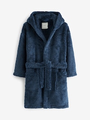 Navy Blue Fleece Dressing Gown (1.5-16yrs) - Image 1 of 3
