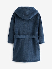 Navy Blue Fleece Dressing Gown (1.5-16yrs) - Image 2 of 3