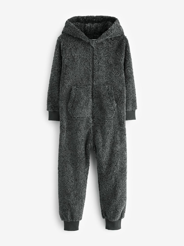 Grey Fleece All-In-One (3-16yrs) - Image 1 of 3
