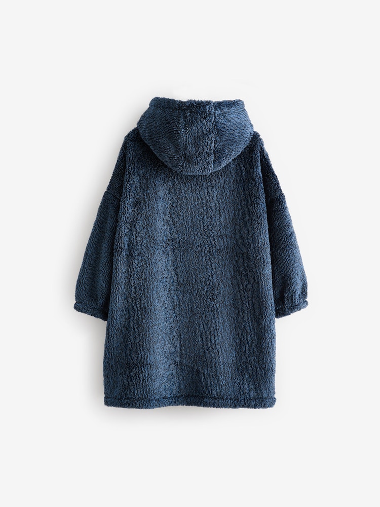 Navy Hooded Fleece Blanket (3-16yrs) - Image 2 of 3