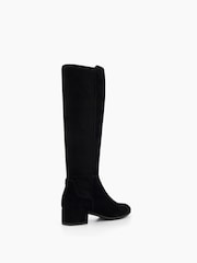 Dune London Black Suede Standard Fit Tayla Smart Stretch High Leg Boots - Image 4 of 6