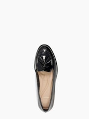 Dune London Black Global Almond Tassel Loafers - Image 2 of 3