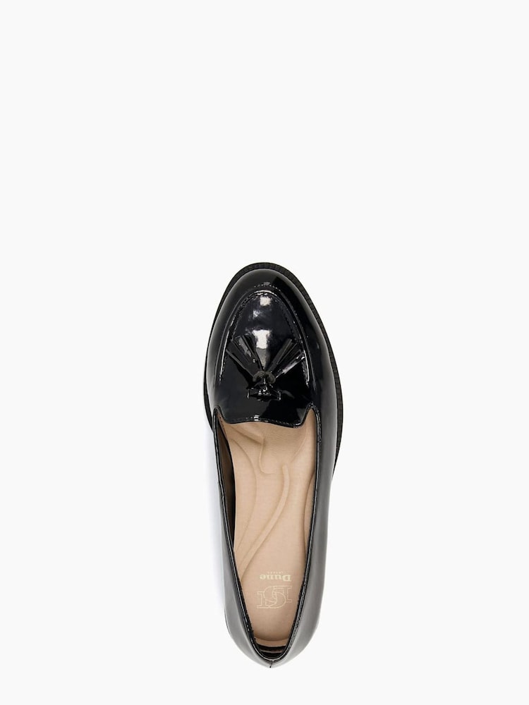 Dune London Black Global Almond Tassel Loafers - Image 2 of 3