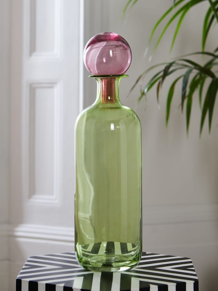 Rockett St George Green/Pink Apothecary Bottle - Image 1 of 4