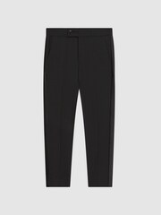Reiss Black Knightsbridge 4-9 yrs Tuxedo Trousers - Image 2 of 6