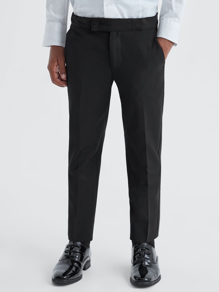 Reiss Black Knightsbridge 4-9 yrs Tuxedo Trousers - Image 3 of 6