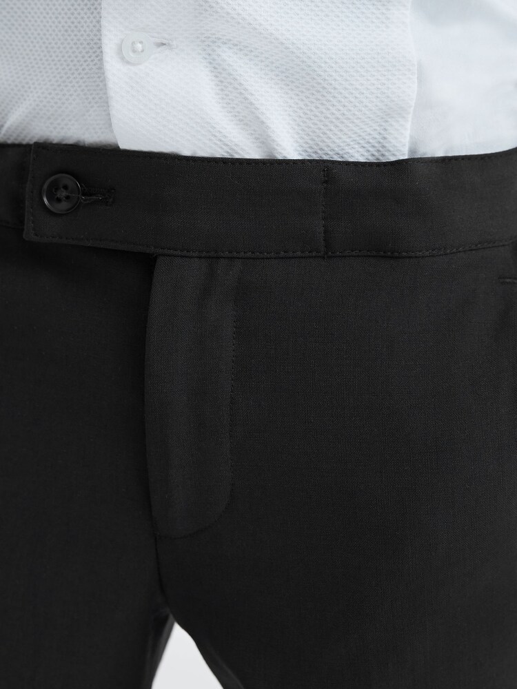 Reiss Black Knightsbridge 4-9 yrs Tuxedo Trousers - Image 4 of 6