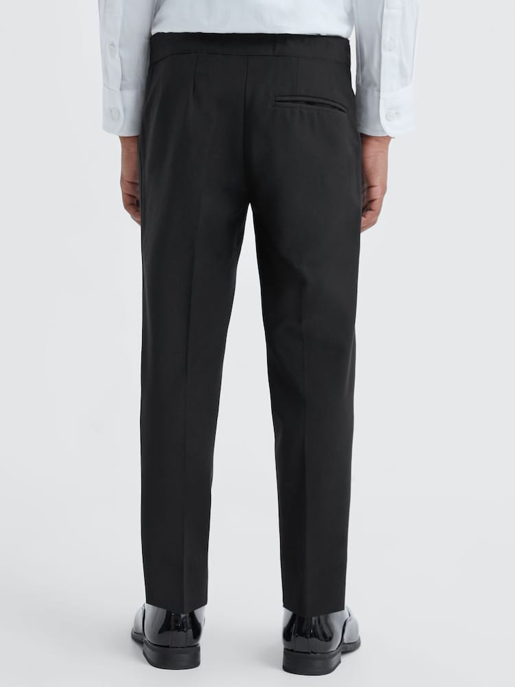 Reiss Black Knightsbridge 4-9 yrs Tuxedo Trousers - Image 5 of 6