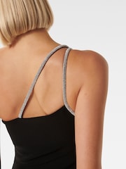 Forever New Black Jada Embellished Trim Midi Dress - Image 4 of 4