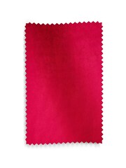 Red Matte Velvet Lined Eyelet Curtains - Image 6 of 6