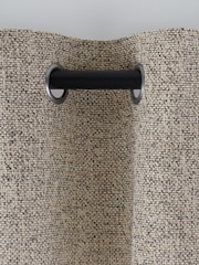 Natural Bobble Texture Lined Eyelet Curtains - Image 11 of 12