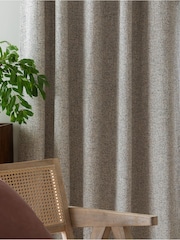 Natural Bobble Texture Lined Eyelet Curtains - Image 9 of 12