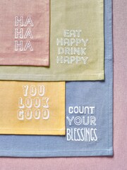 Novogratz 4 Pack Multi 100% Cotton Napkins - Image 2 of 3