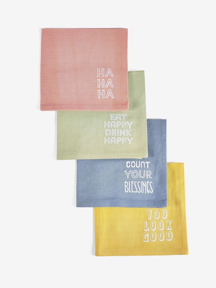 Novogratz 4 Pack Multi 100% Cotton Napkins - Image 3 of 3