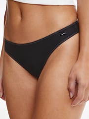 Calvin Klein Black Sheer Marquisette Thong - Image 1 of 3