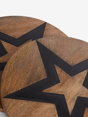 Rockett St George Set of 2 Wood Studio Star Set of 2 Placemats - Image 2 of 3