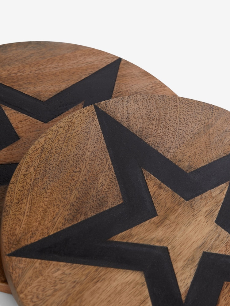 Rockett St George Set of 2 Wood Studio Star Set of 2 Placemats - Image 2 of 3