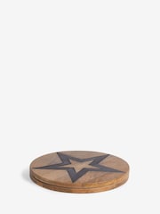 Rockett St George Set of 2 Wood Studio Star Set of 2 Placemats - Image 3 of 3