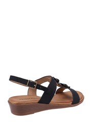 Fleet & Foster Black Lagos Summer Sandals - Image 2 of 4