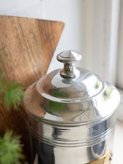Rockett St George Silver Vintage Tea Tin Storage Jar - Image 5 of 7