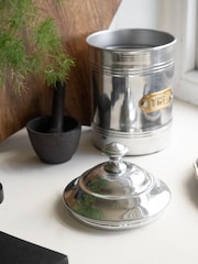 Rockett St George Silver Vintage Tea Tin Storage Jar - Image 6 of 7