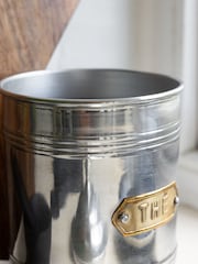 Rockett St George Silver Vintage Tea Tin Storage Jar - Image 7 of 7
