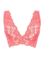Figleaves Coral Pink Millie Lace Bralette - Image 5 of 5