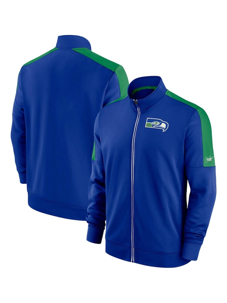 Nike Blue NFL Fanatics Seattle Seahawks Track Jacket - Image 1 of 3 Nike Blue NFL Fanatics Seattle Seahawks Track Jacket - Image 1 of 3