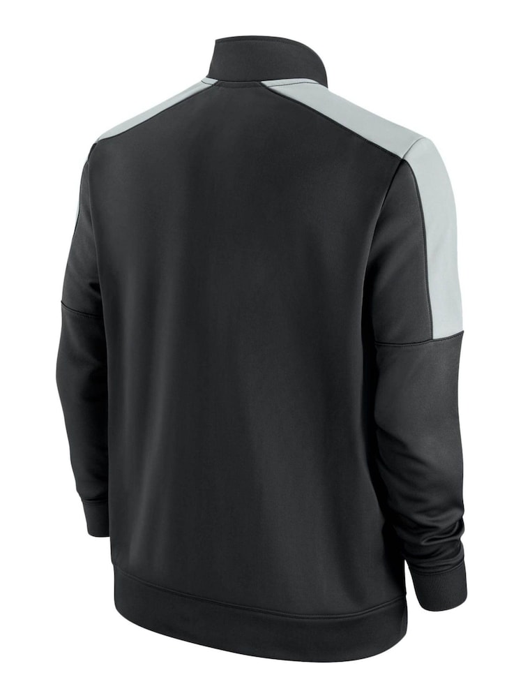 Nike Black NFL Fanatics Las Vegas Raiders Track Jacket - Image 2 of 3 Nike Black NFL Fanatics Las Vegas Raiders Track Jacket - Image 2 of 3