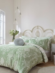 Laura Ashley Set of 2 Fresh Green 200 Thread Count Josette 100% Cotton Pillowcases - Image 2 of 4