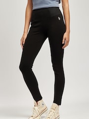 U.S. Polo Assn. Black Womens Elastic Waistband Leggings - Image 1 of 5