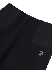 U.S. Polo Assn. Black Womens Elastic Waistband Leggings - Image 5 of 5
