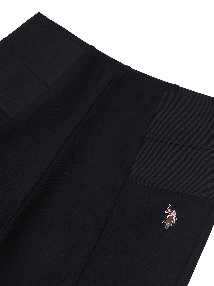 U.S. Polo Assn. Black Womens Elastic Waistband Leggings - Image 5 of 5