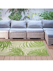 Fallen Fruits Green Tropical Leaf Outdoor Carpet - Image 1 of 4