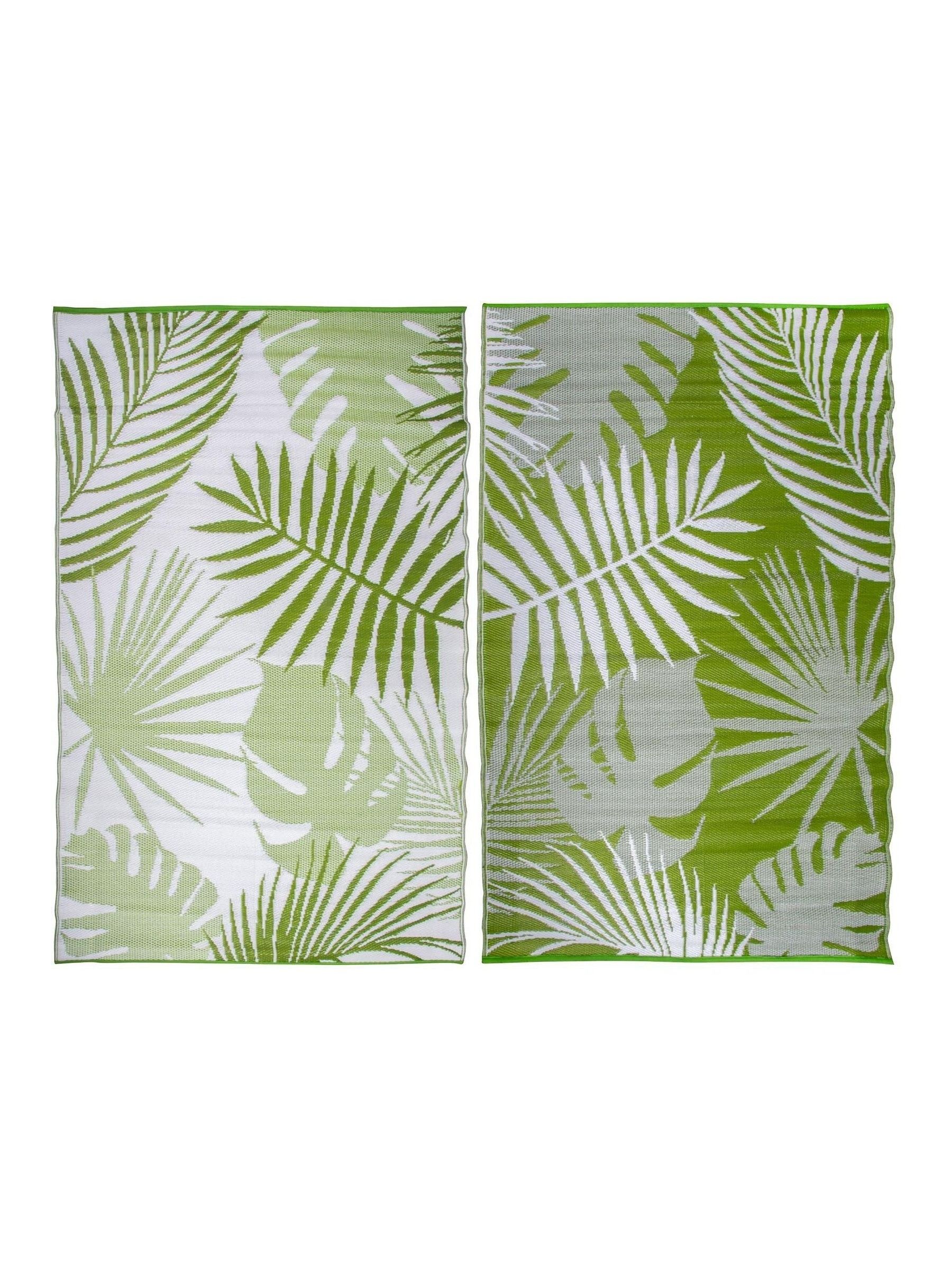 Fallen Fruits Green Tropical Leaf Outdoor Carpet - Image 2 of 4
