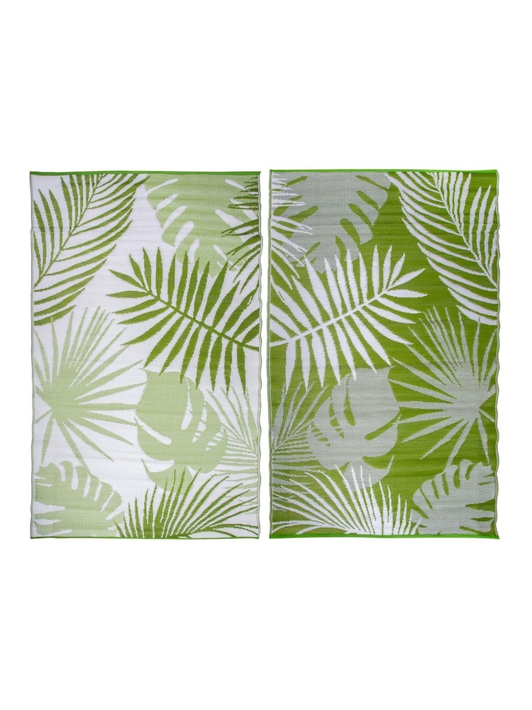 Fallen Fruits Green Tropical Leaf Outdoor Carpet - Image 2 of 4