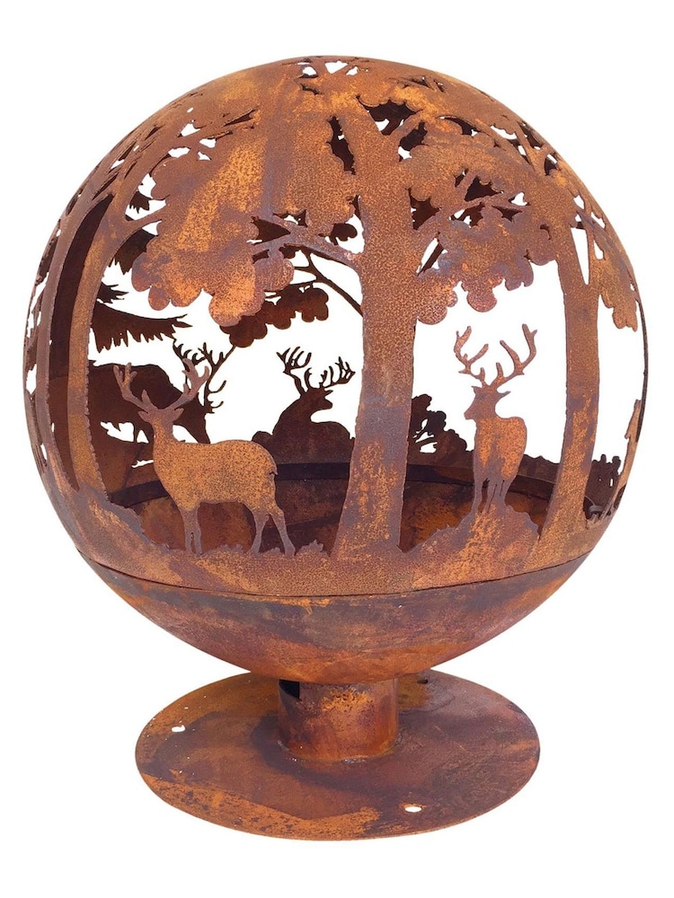 Fallen Fruits Orange Garden Laser Cut Woodland Fire Globe - Image 1 of 3