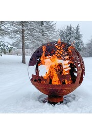 Fallen Fruits Orange Garden Laser Cut Woodland Fire Globe - Image 2 of 3