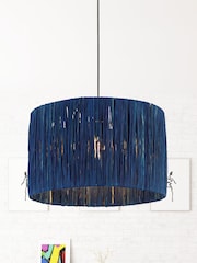 Searchlight Blue Willow Raffia Lamp Shade - Image 1 of 4