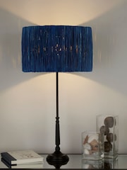 Searchlight Blue Willow Raffia Lamp Shade - Image 2 of 4