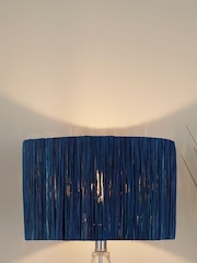 Searchlight Blue Willow Raffia Lamp Shade - Image 3 of 4