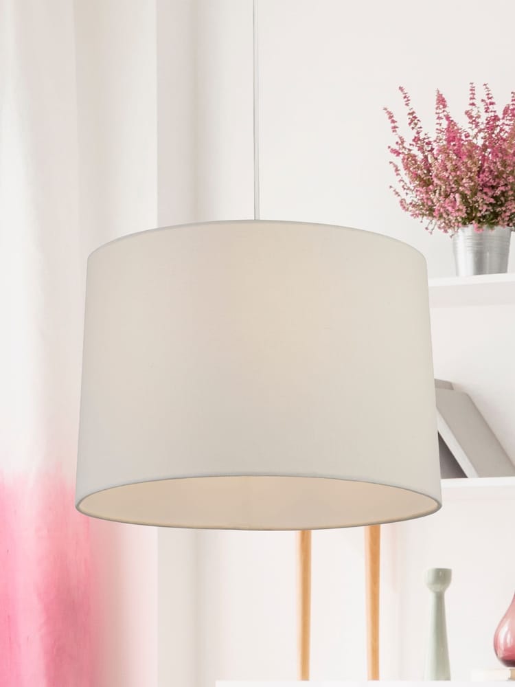 Searchlight Ivory Cream Dawn Tapered Linen Shade - Image 1 of 4