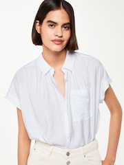 Whistles White Button Through Nicola T-Shirt - Image 1 of 4